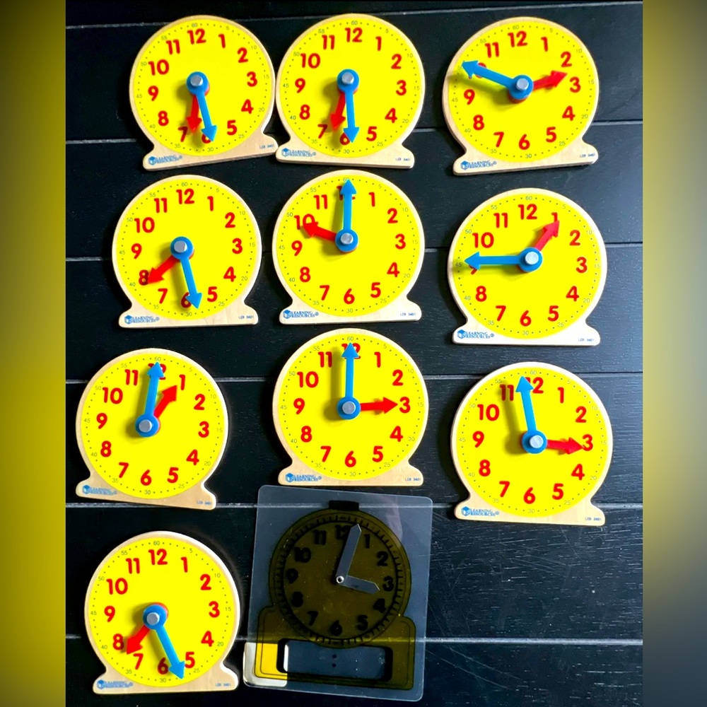 10 ETA Learning Resources Geared Mini Clock 4" for Teaching & Homeschool